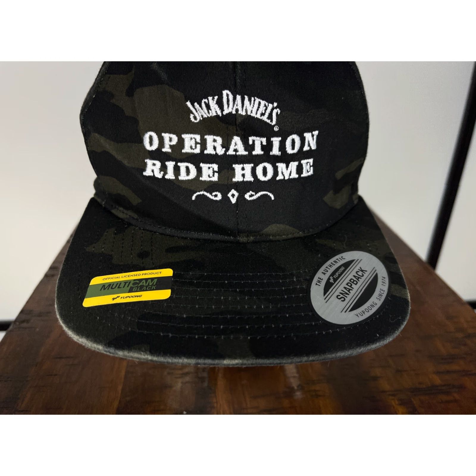 Vintage Jack Daniel's Operation Ride Home Hat Cap Snap Back Adult Black Camo Cotton Size ONE SIZE - 3 Thumbnail