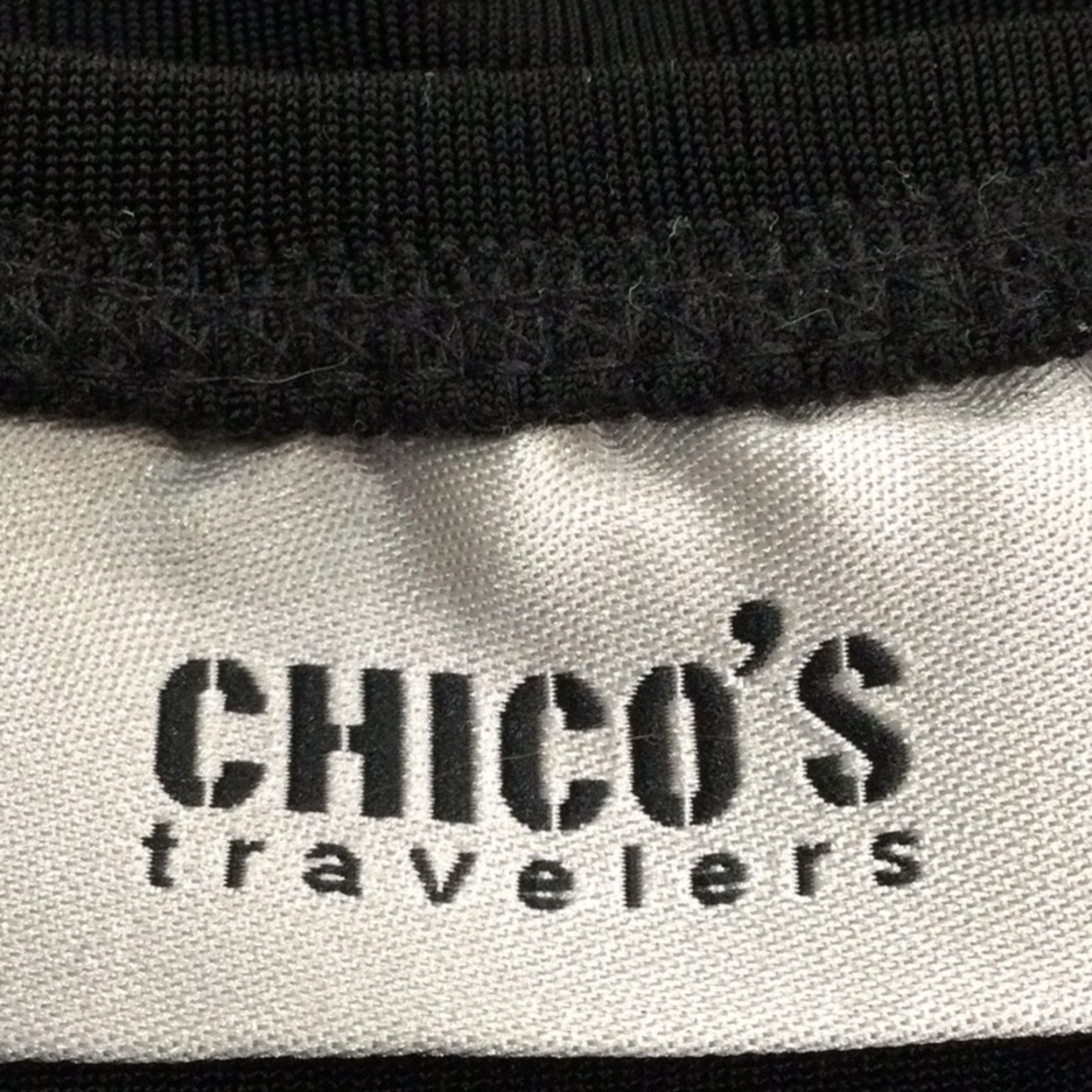 Chicos Chico's Travelers Black Side Split Audrey Skirt 3/XL/16 NWT Size 38" / US 16 / IT 52 - 10 Thumbnail