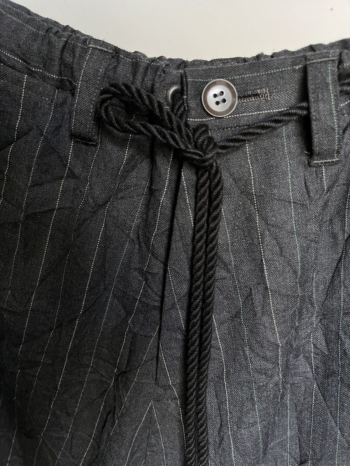 Y's × Yohji Yamamoto Vintage Wide Pinstripe Hakama Pants Size 27" / US 4 / IT 40 - 4 Thumbnail