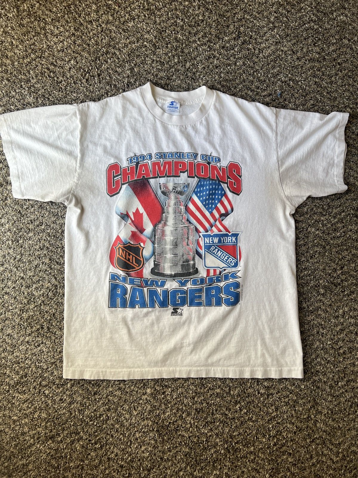 Starter Vintage Starter 1994 New York Rangers Stanley Cup t-shirt Size US L / EU 52-54 / 3 - 1 Thumbnail