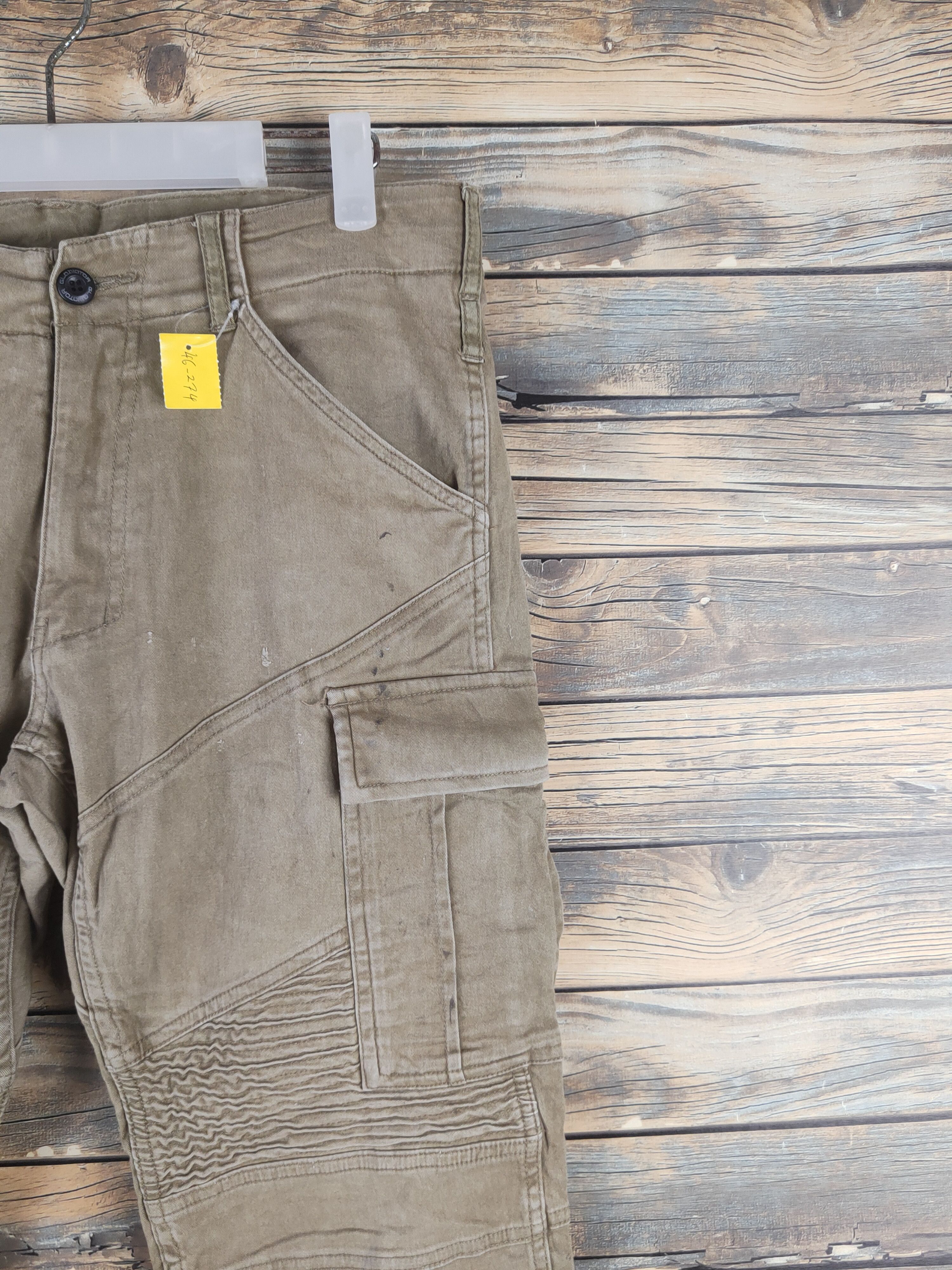 Japanese Brand DL Gladiator Beige Multipocket Cargo Pants #46-274T Size US 32 / EU 48 - 5 Thumbnail
