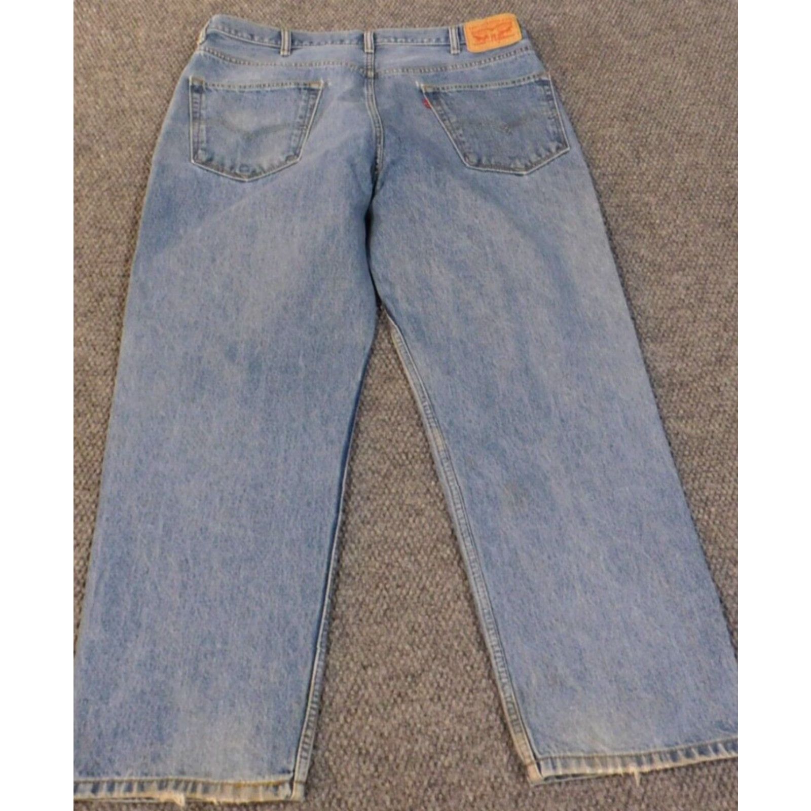 Levi's Levis 550 Jeans Mens 38x29 Blue Relaxed Denim Straight Pocket Zipper Regular 550 Model Cowboy Vintage No 90s Size US 38 / EU 54 - 7 Thumbnail