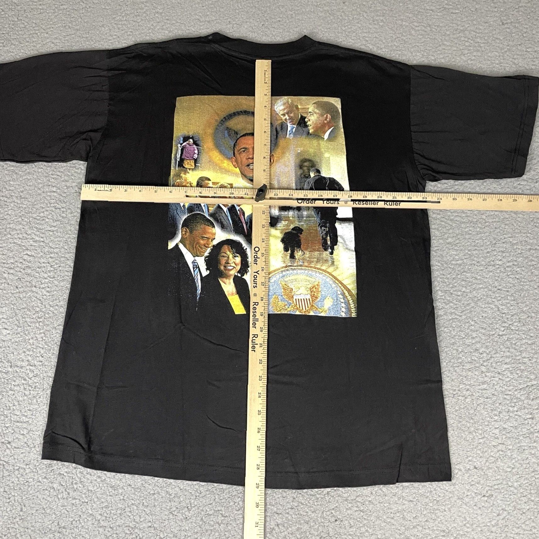 Vintage Barack Obama Tshirt XL Black Graphic Tee Men Short Sleeve Crew Neck 44th President Yes We Can Hope Size US XL / EU 56 / 4 - 7 Thumbnail