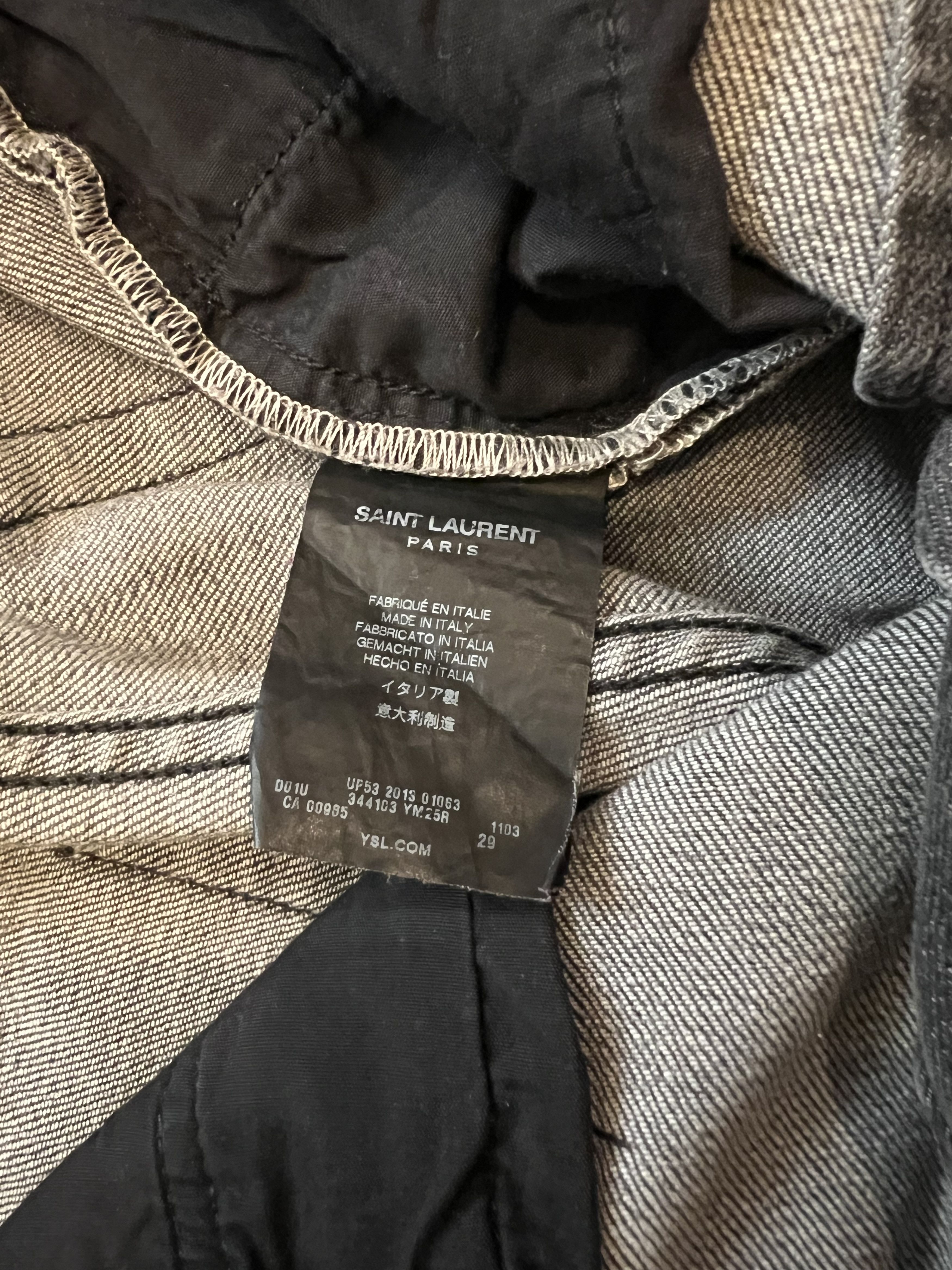 Saint Laurent Paris Saint Laurent Skinny Jeans D02 2013 Grey Size US 29 - 14 Thumbnail