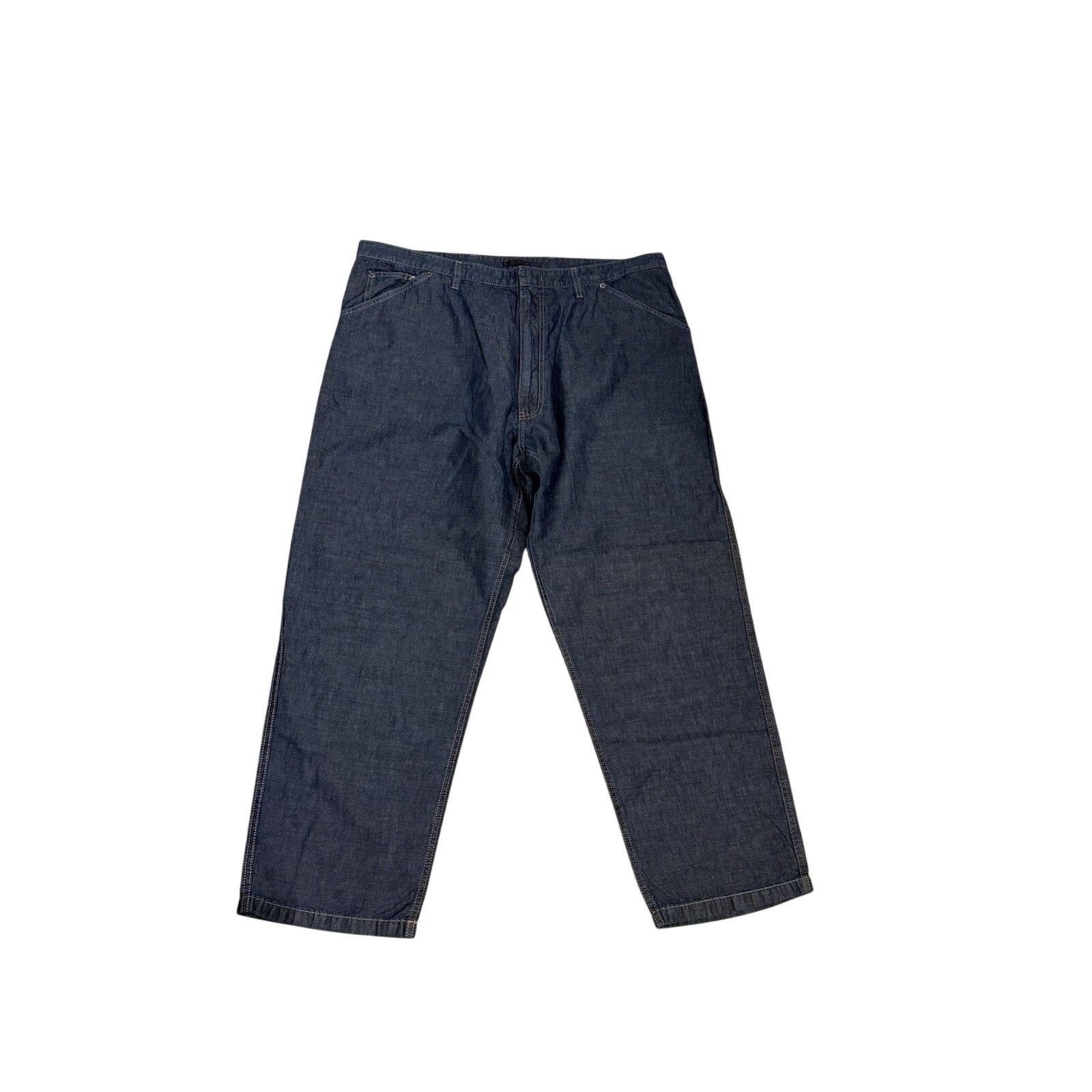 Prada PRADA Re-Nylon WIDE LEG DENIM TROUSERS BELT LOOPS XXL $1890 Size US 38 / EU 54 - 1 Thumbnail