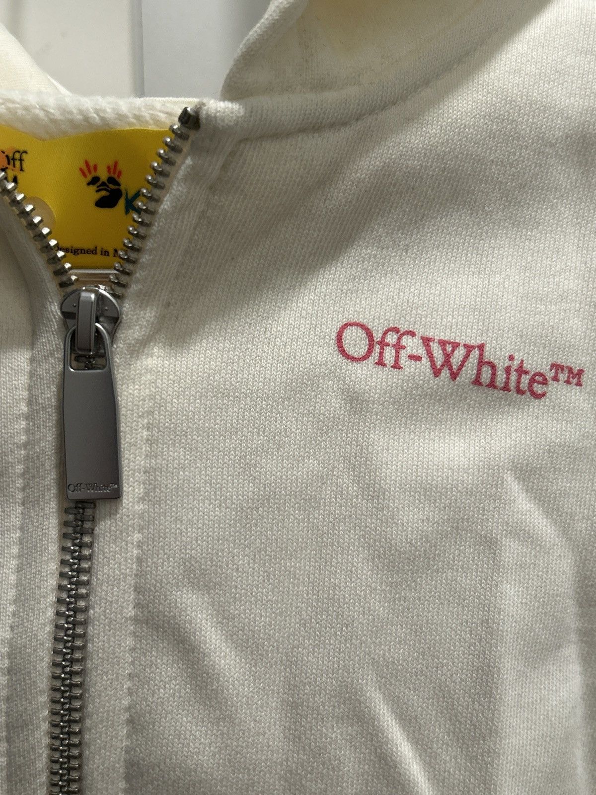 Off-White Off-White Kids Classic Arrow Tab Hoodie Fuchsia Sz 6 Size US XXS / EU 40 - 3 Thumbnail
