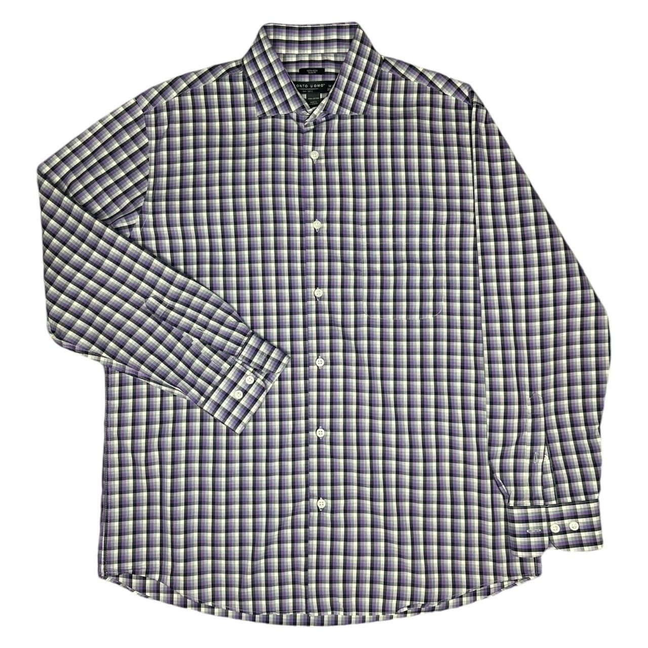 Pronto Uomo Pronto Uomo Men’s L Button-Down Long Sleeve Dress Shirt Size US L / EU 52-54 / 3 - 1 Thumbnail