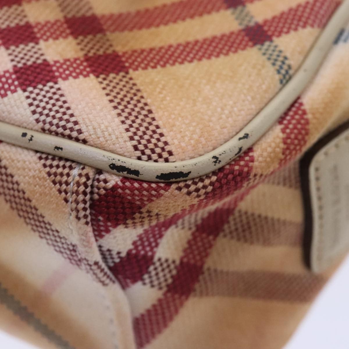 Burberry Burberry Nova Check Blue Label Shoulder Bag Canvas White Red Size ONE SIZE - 9 Thumbnail