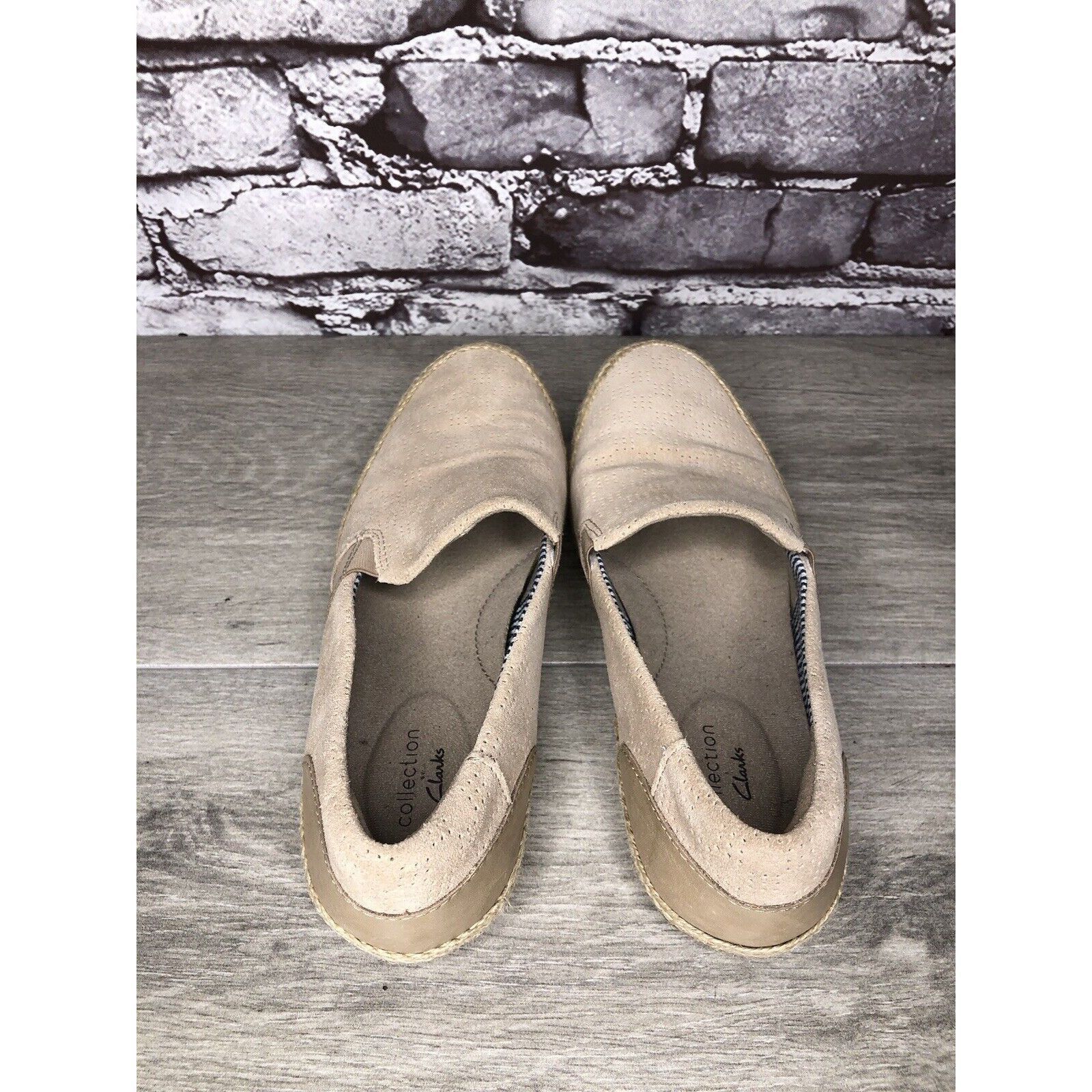 Clarks Clarks Danelly Sky Blush Pink Suede Perforated Espadrilles S Size US 7 / IT 37 - 13 Thumbnail