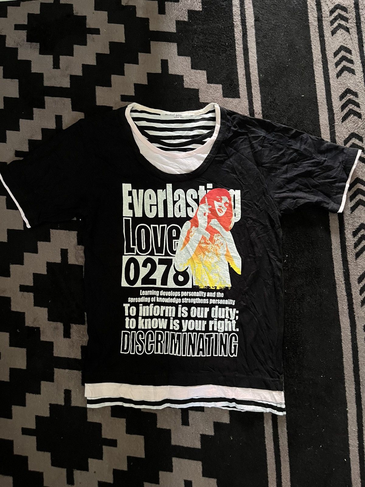 Hysteric Glamour Modish gage poem 3layers tshirt Size US M / EU 48-50 / 2 - 1 Thumbnail