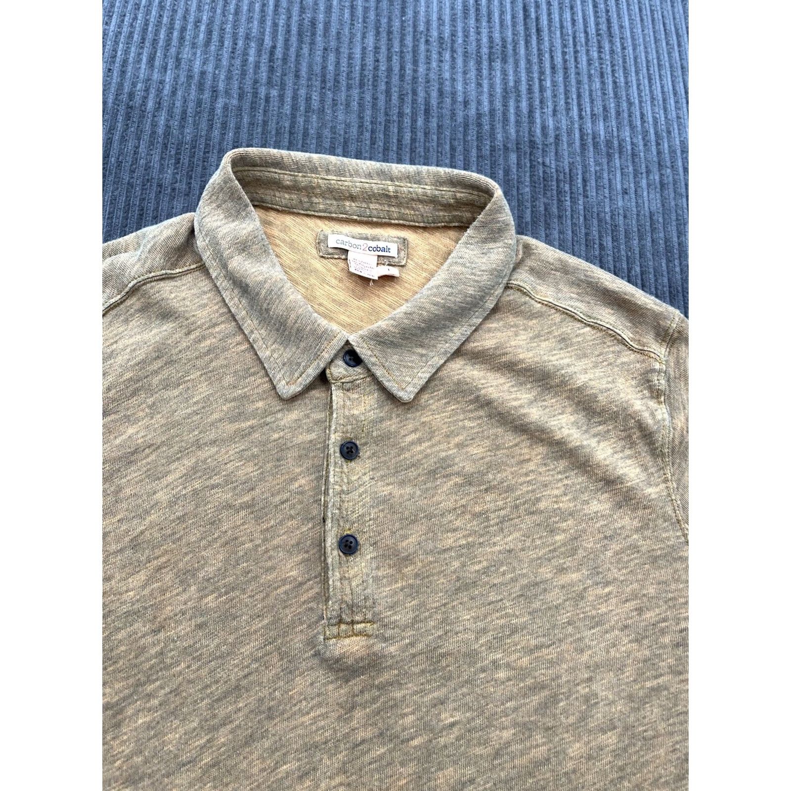 Carbon2Cobalt Carbon 2 Cobalt Polo Shirt Men Large Cotton Golf Outdoors Casual Golfing Shirt Short Sleeve Collared Pullover Size US L / EU 52-54 / 3 - 8 Thumbnail