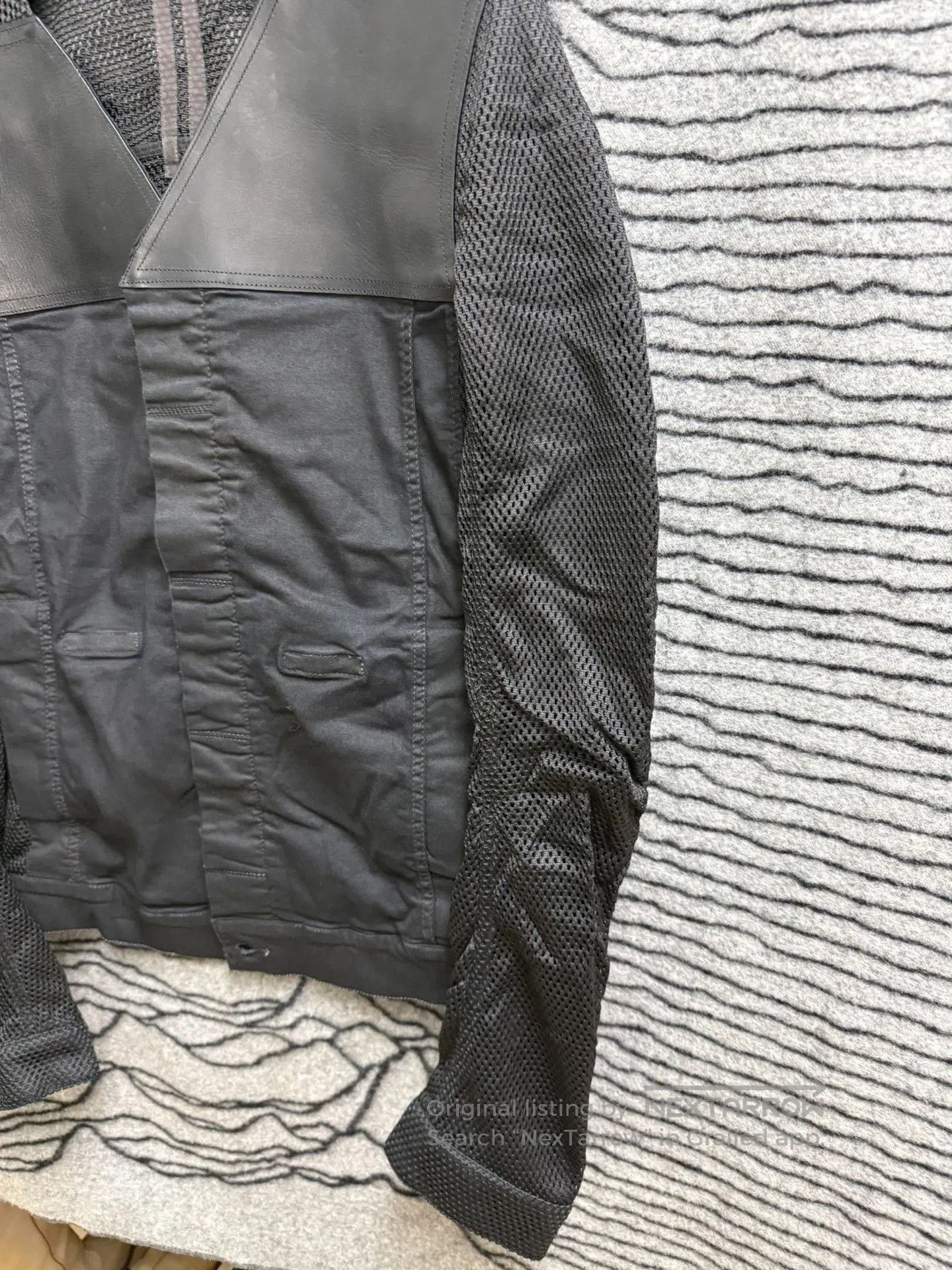 Rick Owens Rick Owens Mesh Leather Panel Jacket M. Size US M / EU 48-50 / 2 - 2 Thumbnail