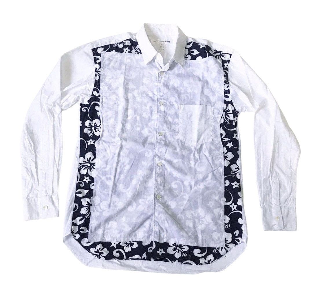 CDG SHIRT reconstructed patchwork button up