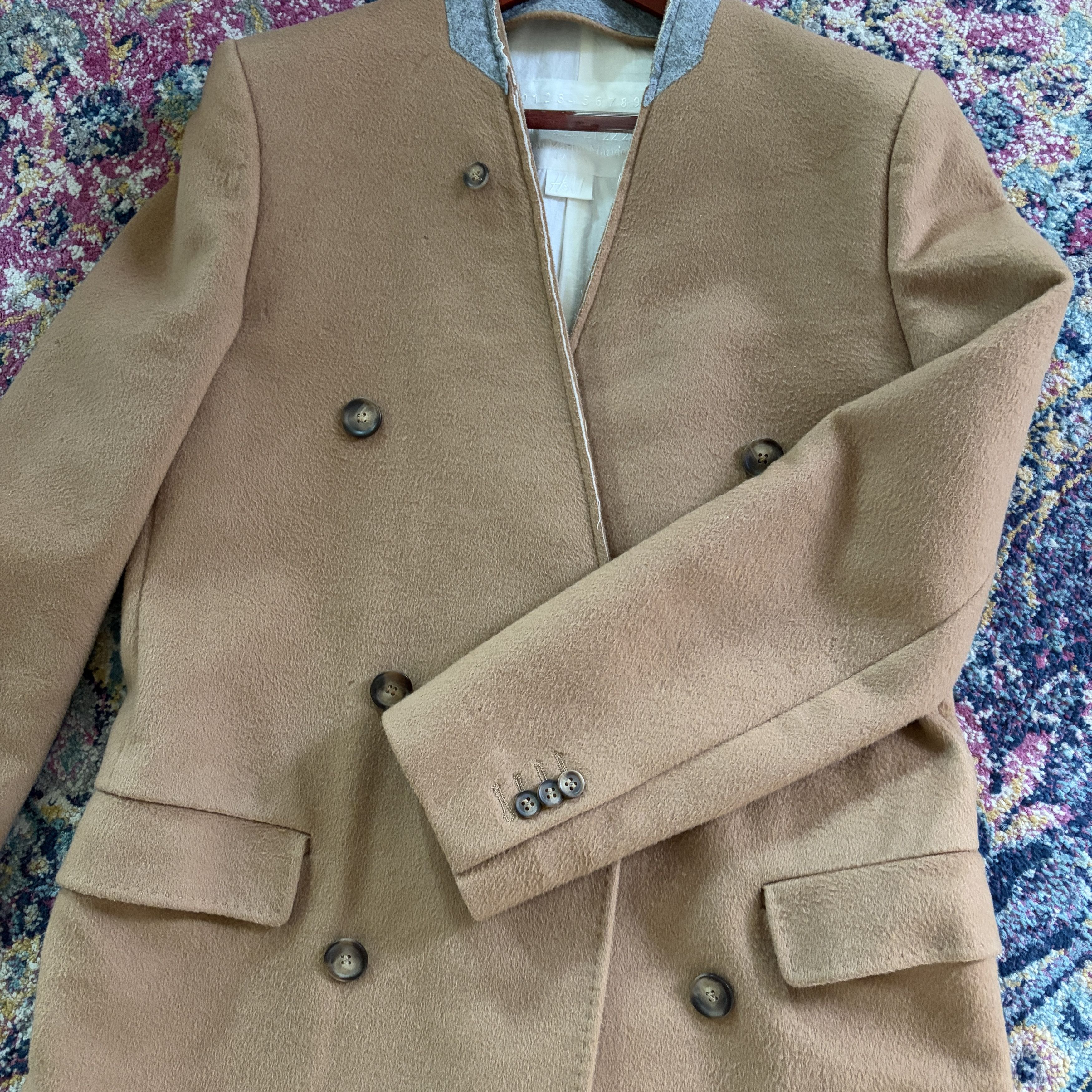 H&M × Maison Margiela Maison Margiela x H&M Camel Double Breasted Overcoat Size US S / EU 44-46 / 1 - 8 Thumbnail