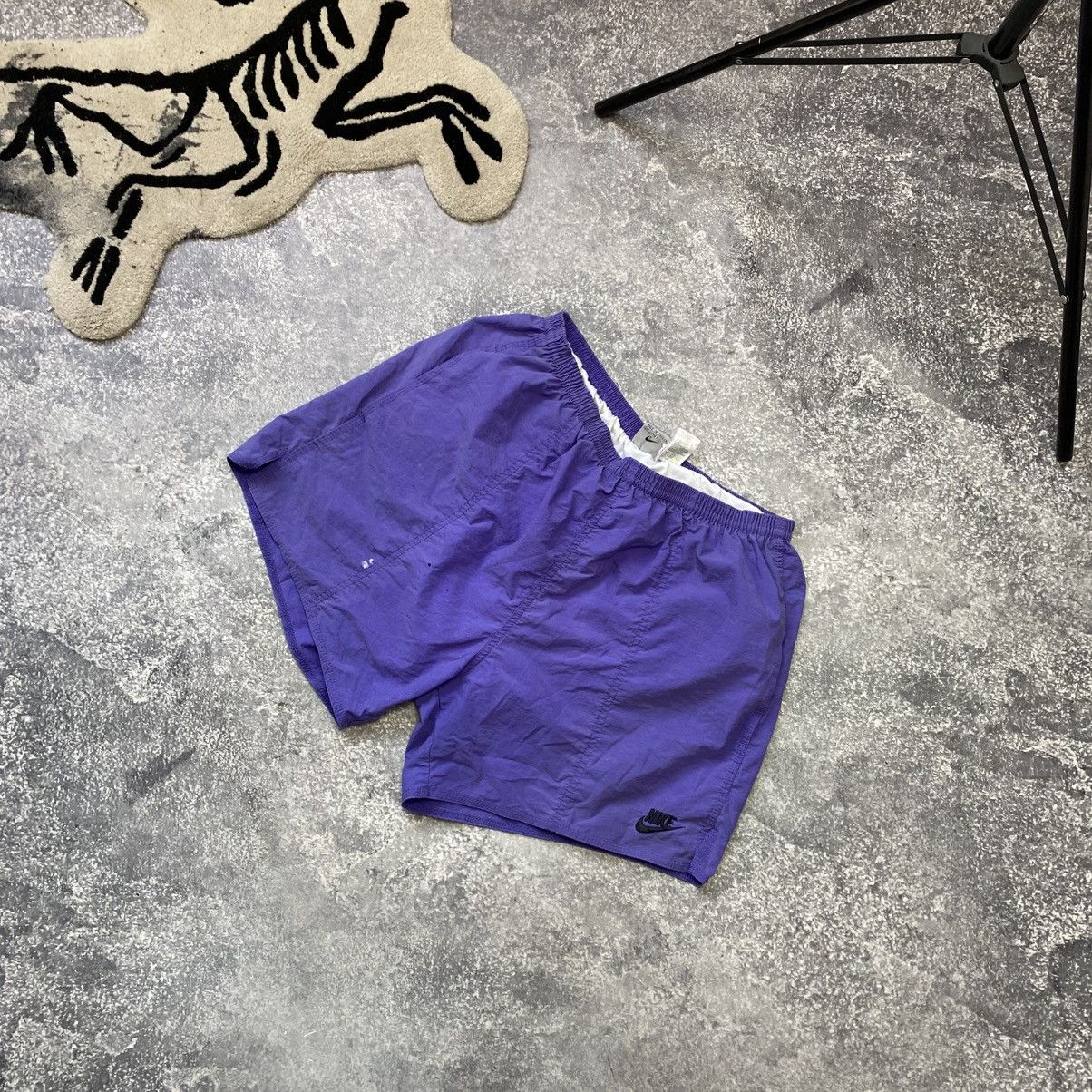 Nike × Vintage Vintage 90’s Nike Small logo Court rare nylon shorts Size US 34 / EU 50 - 1 Thumbnail