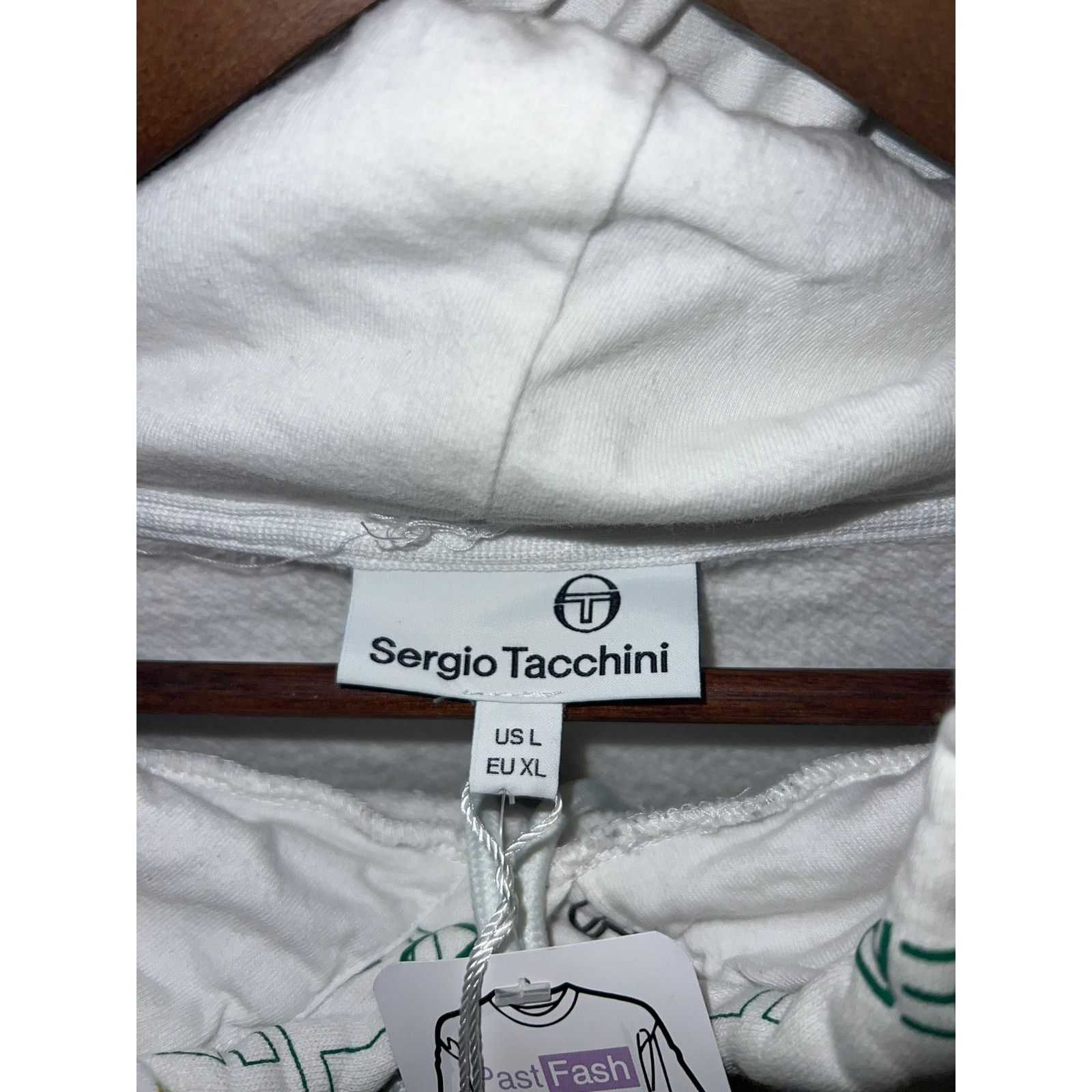 Vintage Womens Sergio Tacchini Hoodie Pullover Jacket AOP Logo Large Size L / US 10 / IT 46 - 6 Thumbnail