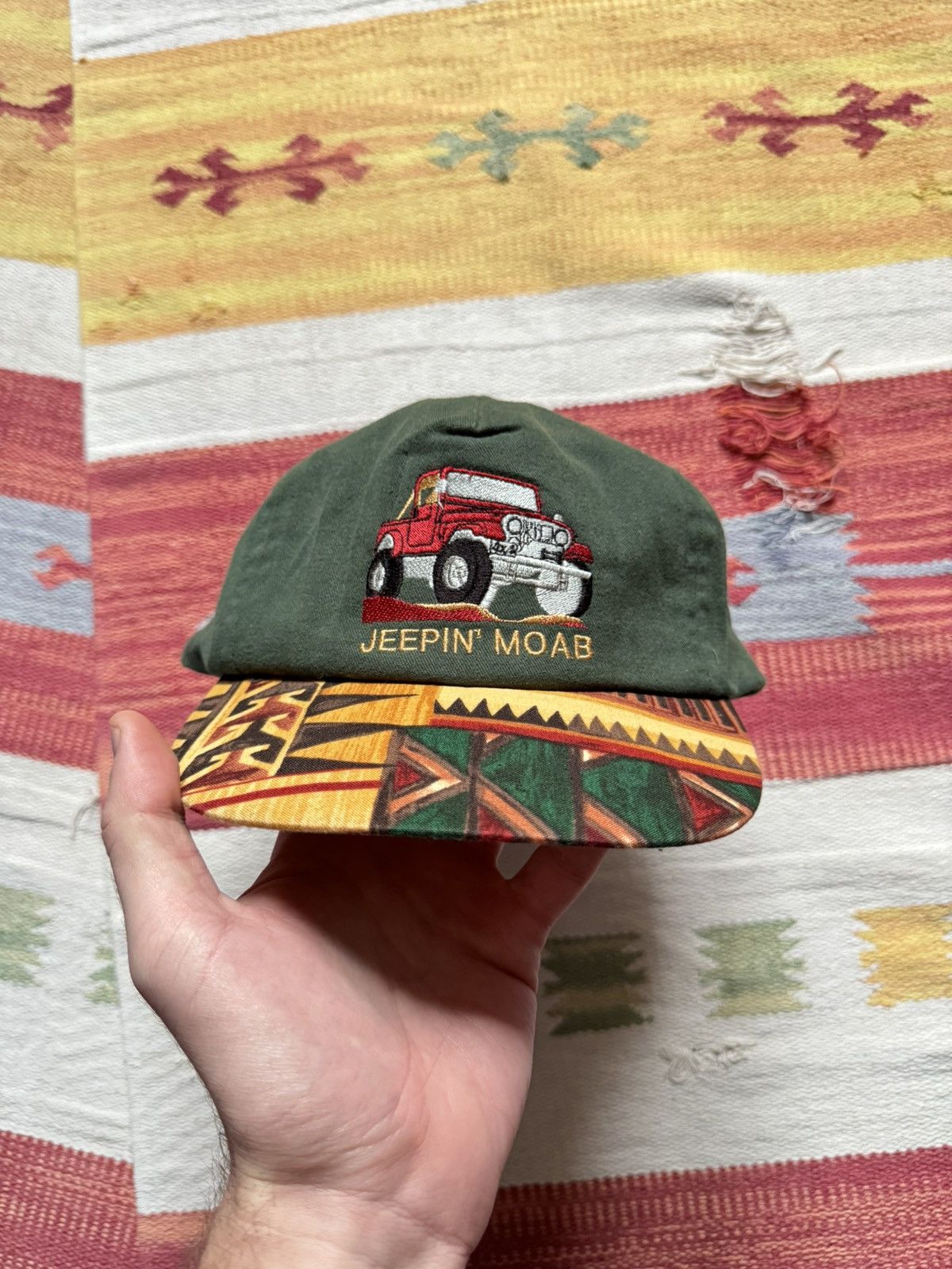 Other Vintage 90’s Jeepin’ Moab Track Made In USA HAT Size ONE SIZE - 3 Thumbnail