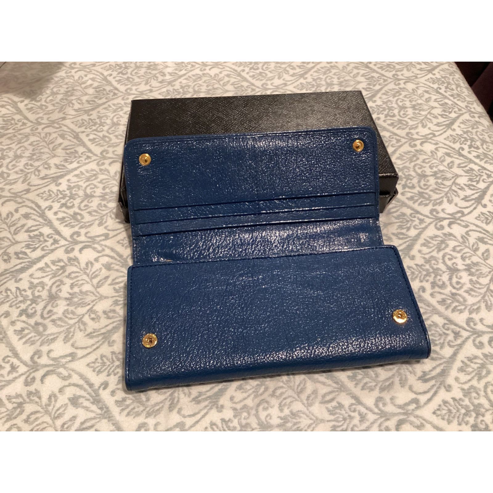 Miu Miu Miu miu blue leather long wallet no box. Size ONE SIZE - 3 Thumbnail