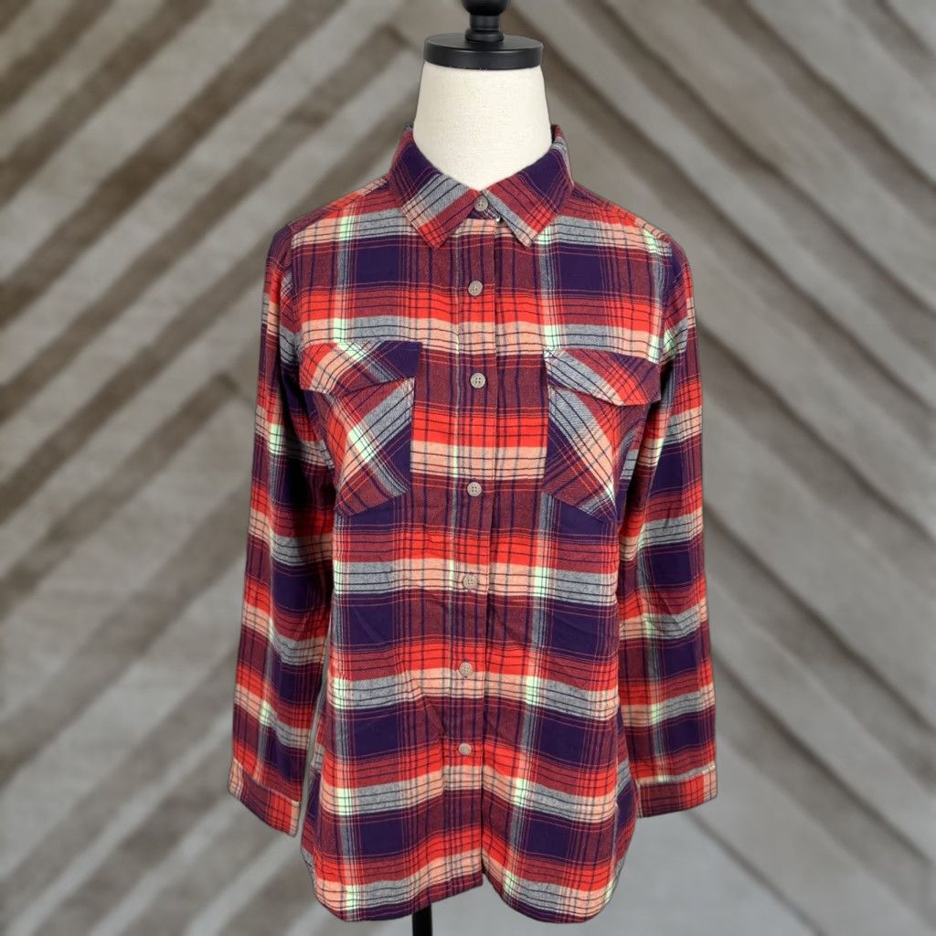 Vintage Simms Shirt Womens Small Plaid Flannel Button Up Outdoors Shadow Plaid Size S / US 4 / IT 40 - 1 Thumbnail