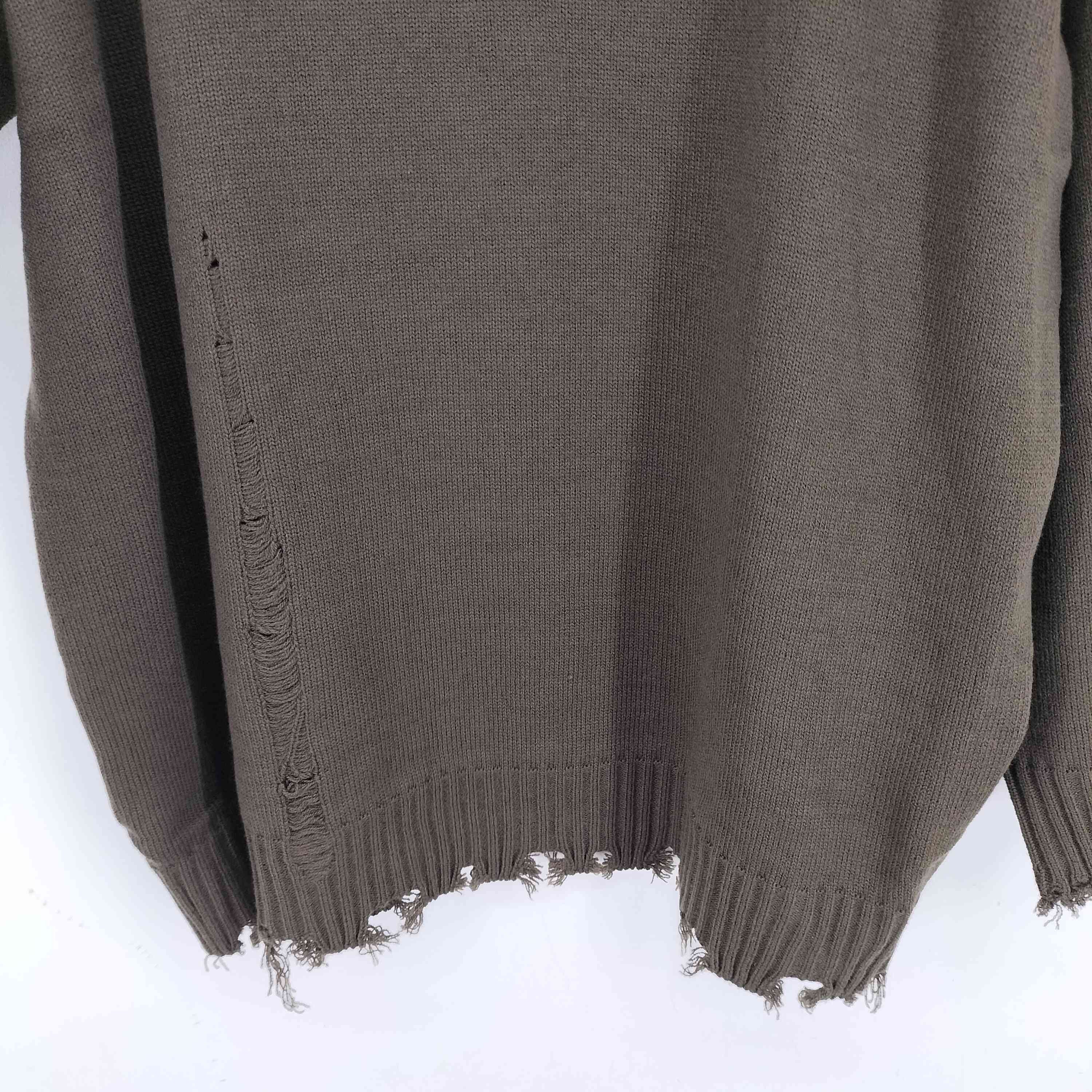 Yohji Yamamoto syte by Yohji Yamamoto WOOL DAMAGE V NECK PULLOVER Size US XXL / EU 58 / 5 - 5 Thumbnail