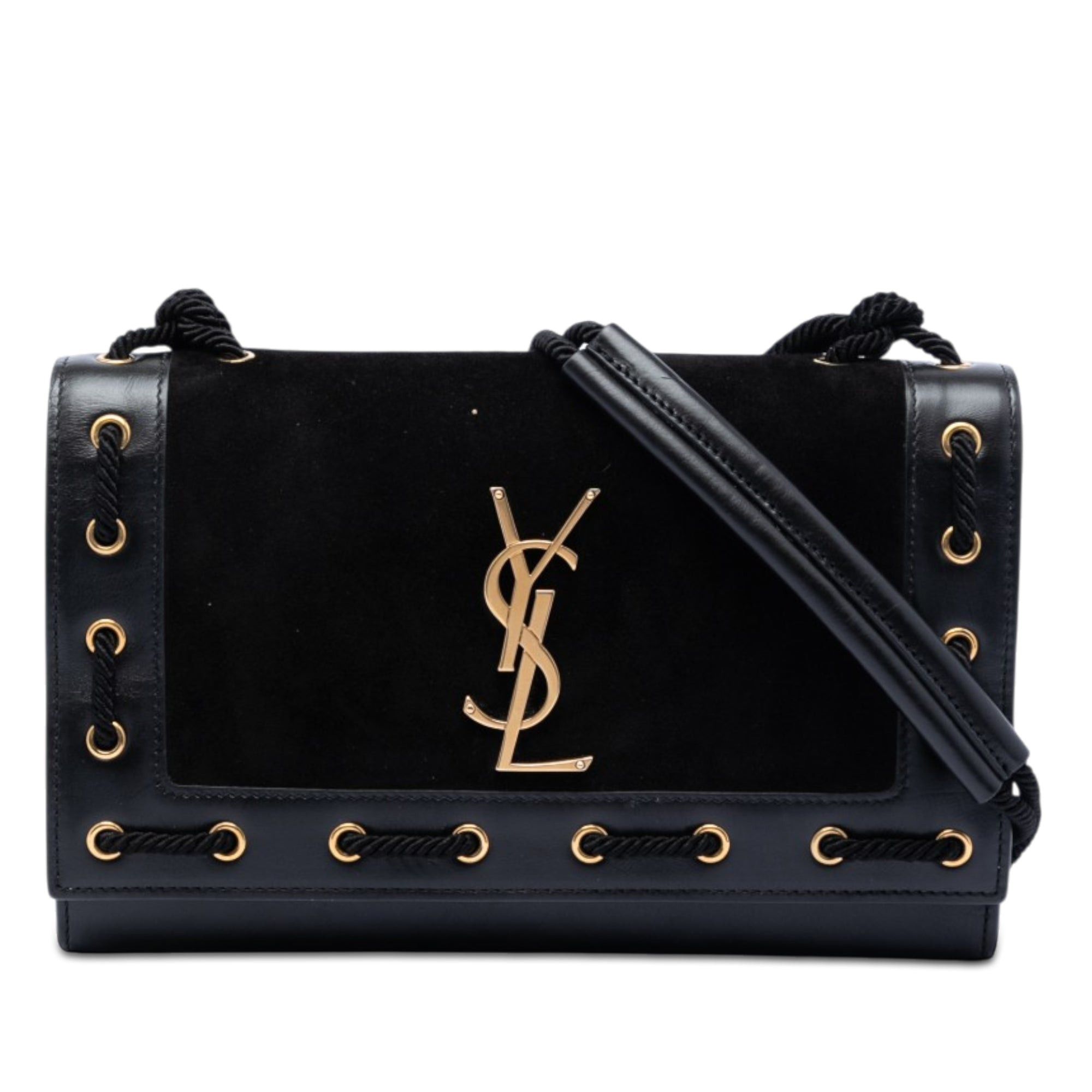 Saint Laurent Paris Medium Suede Rope Stitch Kate Crossbody Size ONE SIZE - 1 Thumbnail