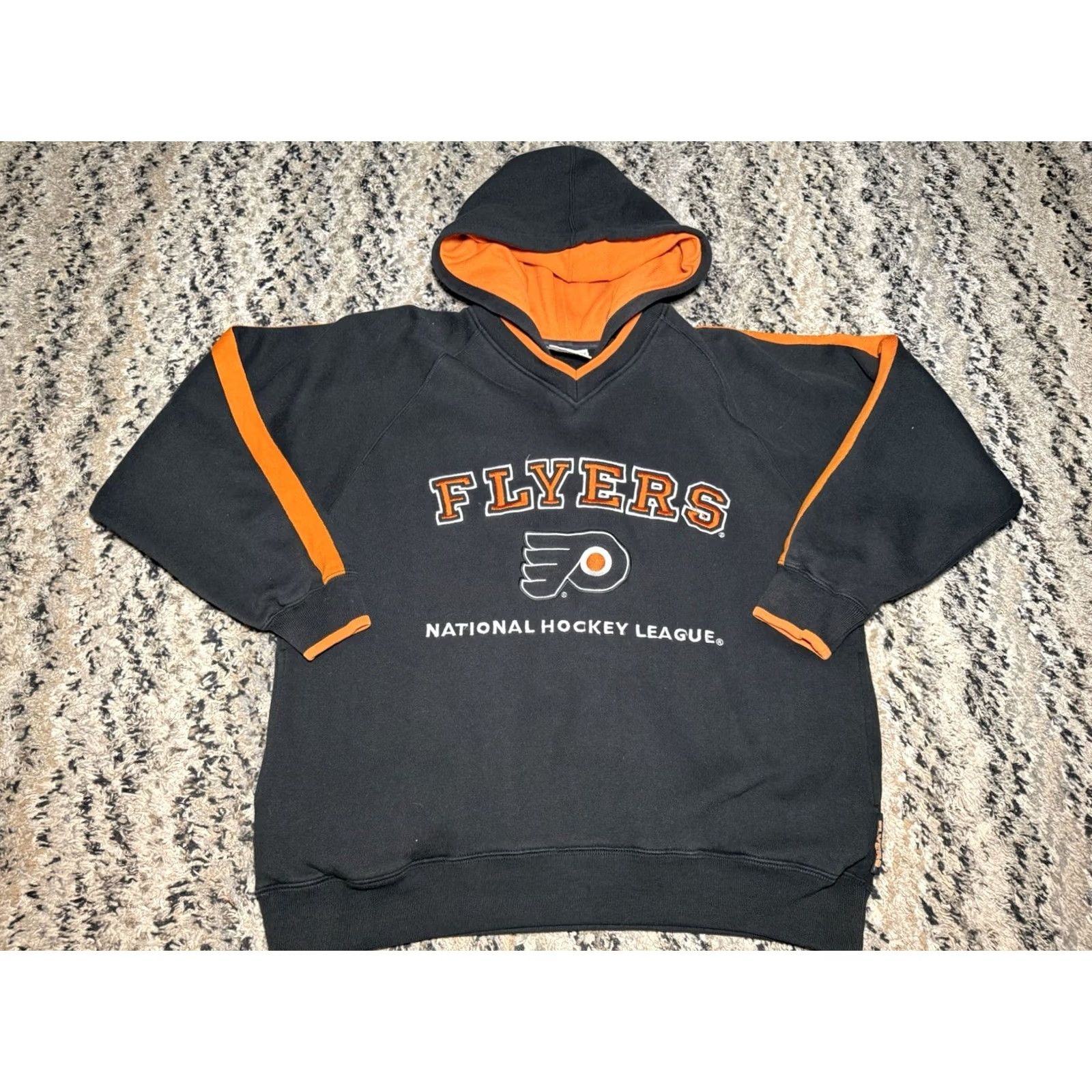 Lee VINTAGE Philadelphia Flyers Hoodie Lee Sport NHL Embroidered Hoodie Medium Black Men 90s Retro Sports Size US M / EU 48-50 / 2 - 6 Thumbnail