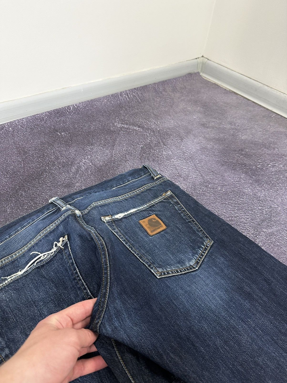Carhartt Vintage Carhartt Distressed USA Japanese Denim Baggy Jeans Size US 34 / EU 50 - 8 Thumbnail