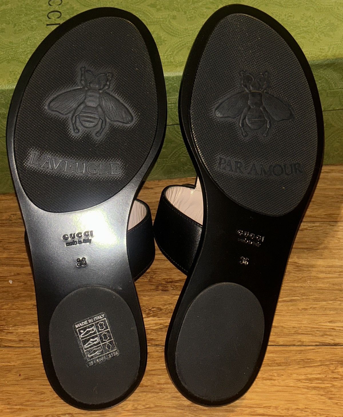 Gucci Gucci Women’s Thong Leather Sandal with Double G Lifford Size US 6 / IT 36 - 6 Thumbnail