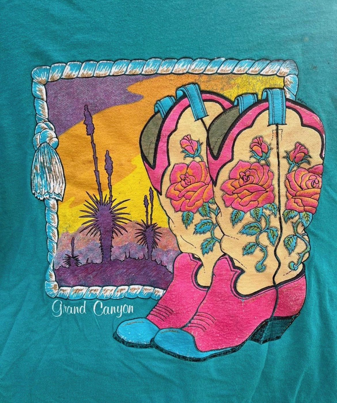 Other Vintage 90s Grand Canyon Souvenir Tee Cowboy Boots Pop Art Size US M / EU 48-50 / 2 - 3 Thumbnail