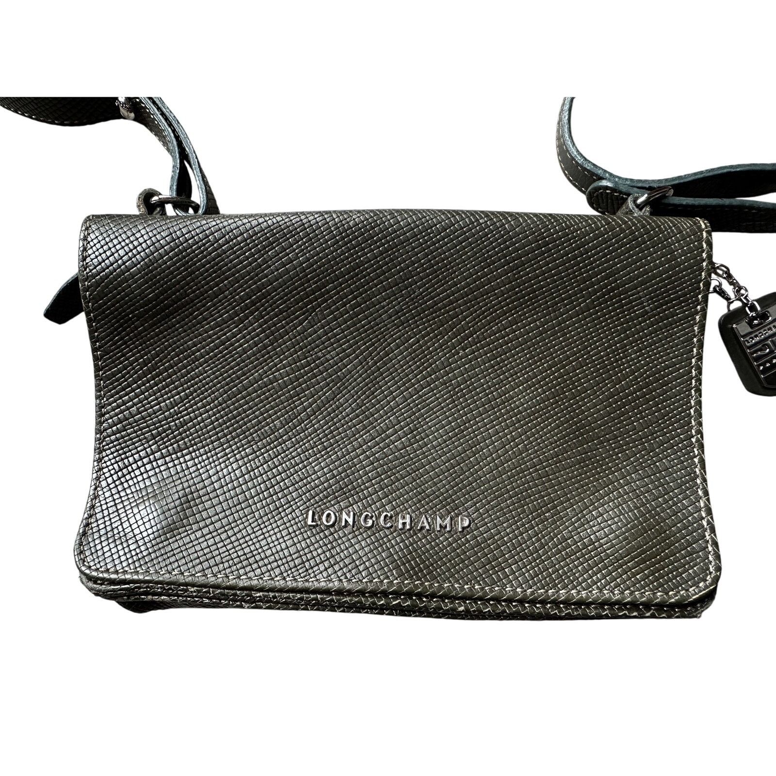 Longchamp Longchamp Compact Pebbled Leather Crossbody Bag Size ONE SIZE - 3 Thumbnail