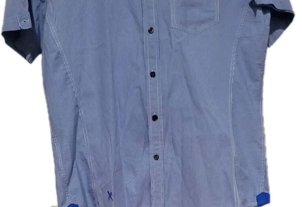 Marc Ecko Ecko Blue Short Sleeve Small Cotton Polyester Mans Dress Shi Size US L / EU 52-54 / 3 - 6 Thumbnail
