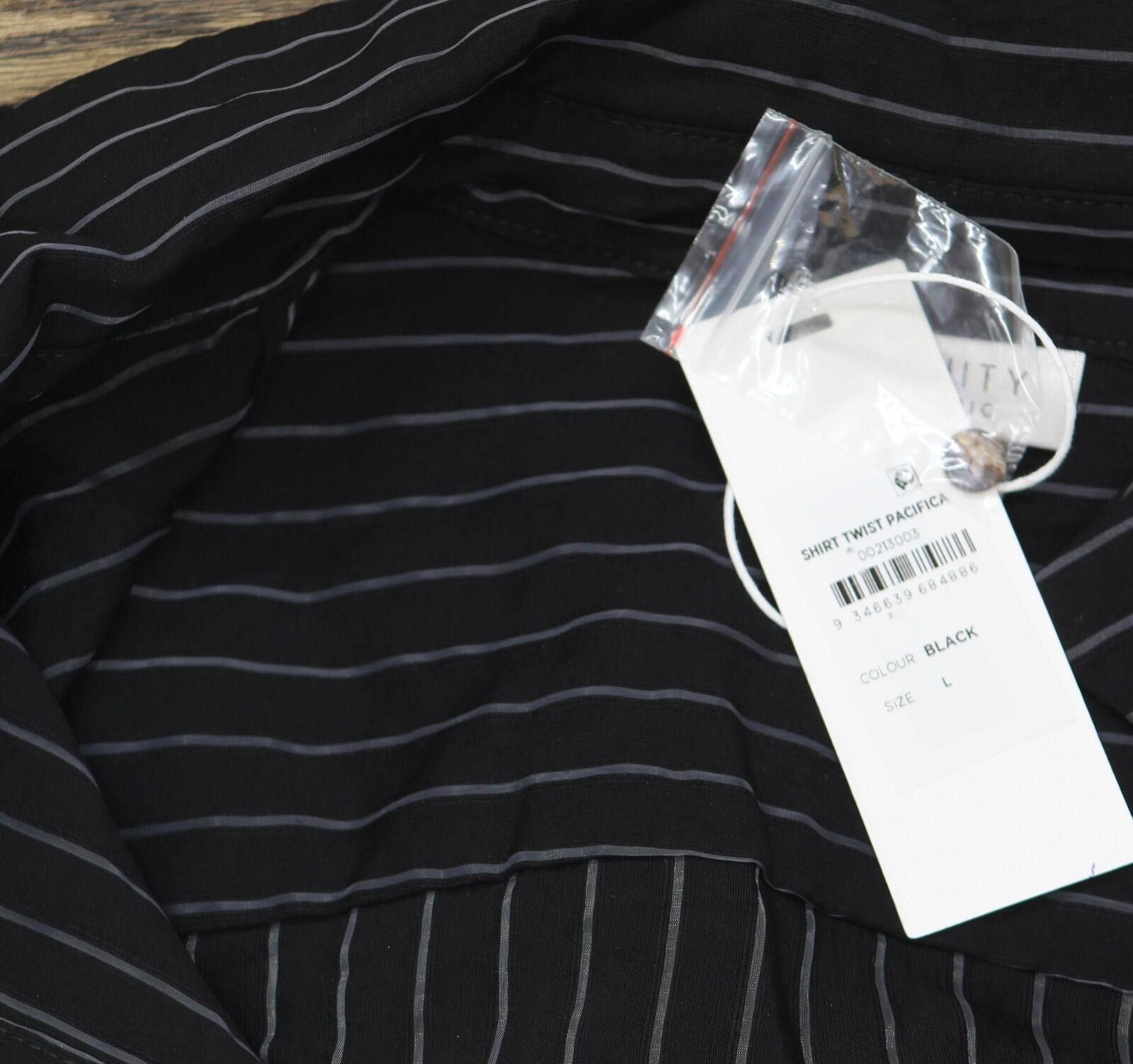 Other City Chic Twist Pacifica Button Up Shirt Black Multi 20w Size 3XL / US 20-22 - 3 Thumbnail