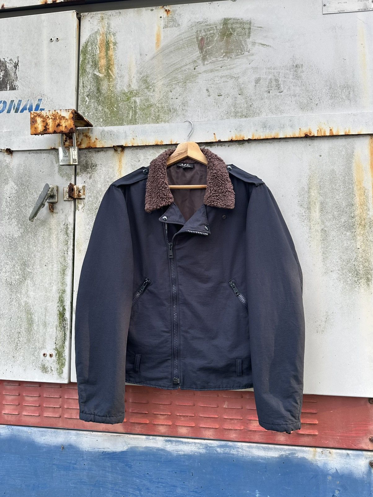 A.P.C. 👹A.P.C Double Collar Fleece Bomber Jacket Size US S / EU 44-46 / 1 - 2 Thumbnail