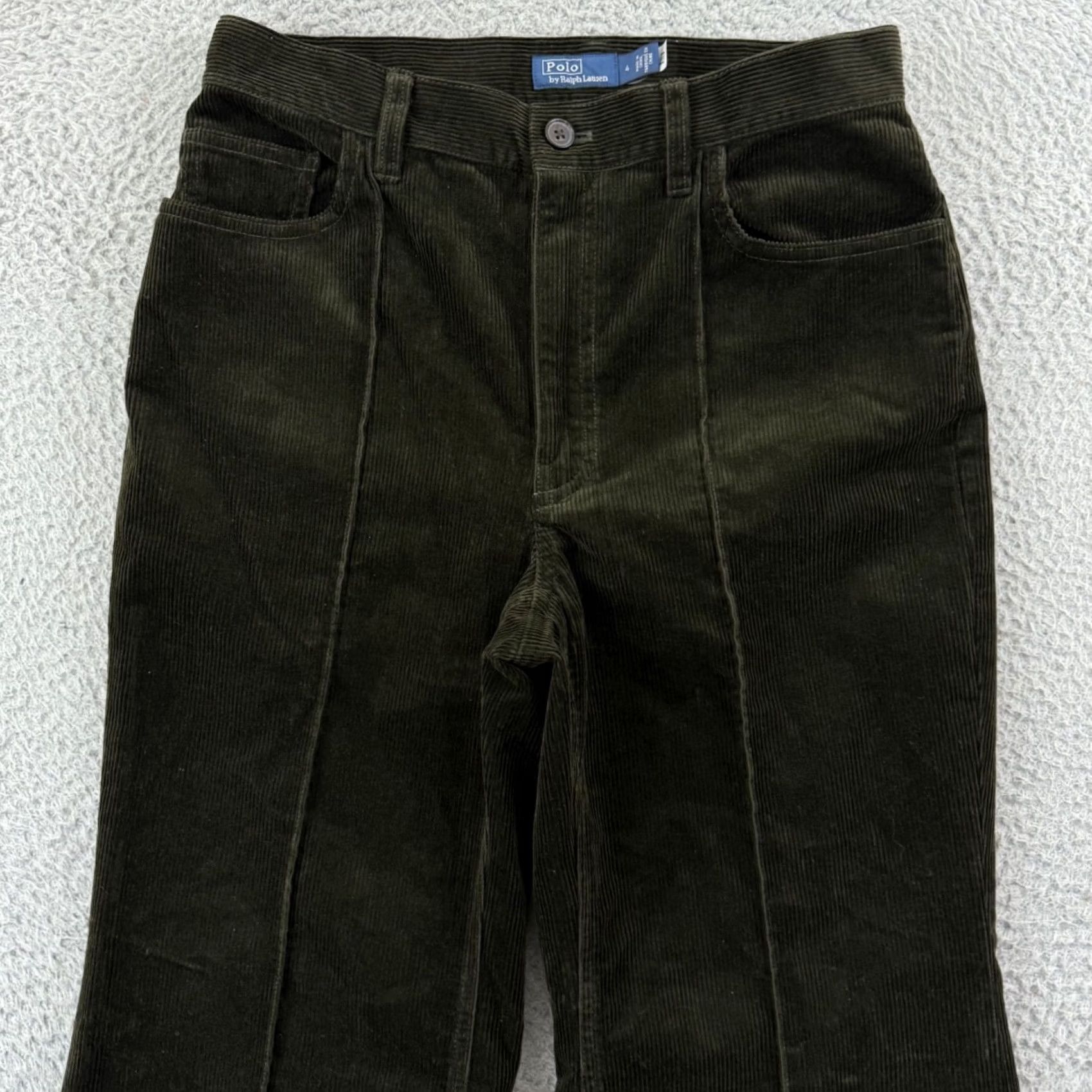 Polo Ralph Lauren VINTAGE Polo Ralph Lauren Pants Womens 4 Green Corduroy Flare Bell Bottoms Boho Shirt Shoes? Size 27" / US 4 / IT 40 - 3 Thumbnail