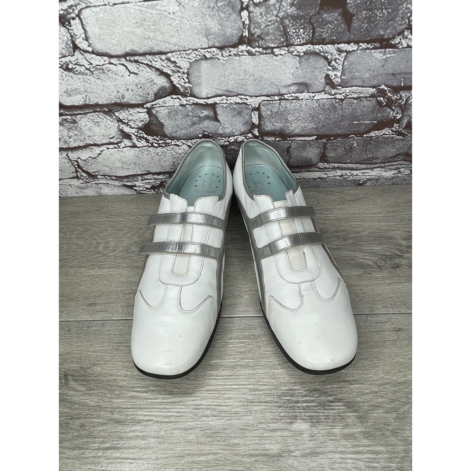 Mephisto Mephisto Cool Air White Leather Strap Driving Loafers Shoes Size US 10 / IT 40 - 12 Thumbnail