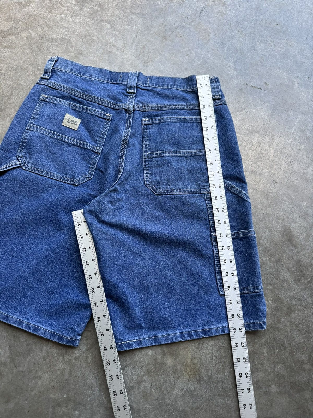 Lee Vintage 90’s/00’s Lee Carpenter Dark Baggy Denim Jean Shorts Size US 30 / EU 46 - 5 Thumbnail