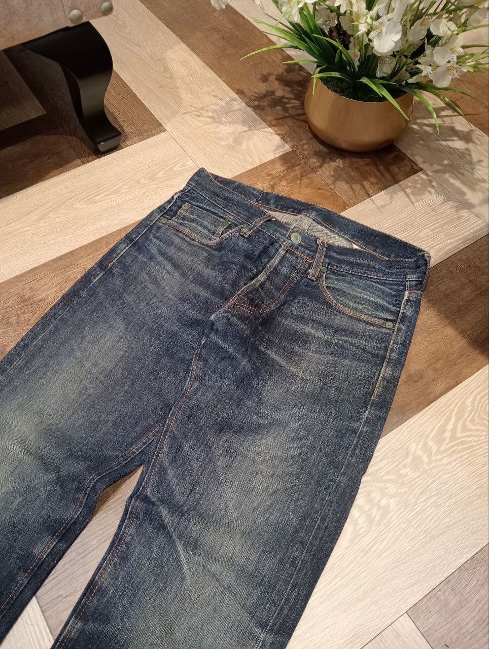 Toyo Enterprises CAT'S PAW TOYO ENTERPRISE BLUE DENIM SELVEDGE PANTS Size US 29 - 4 Thumbnail