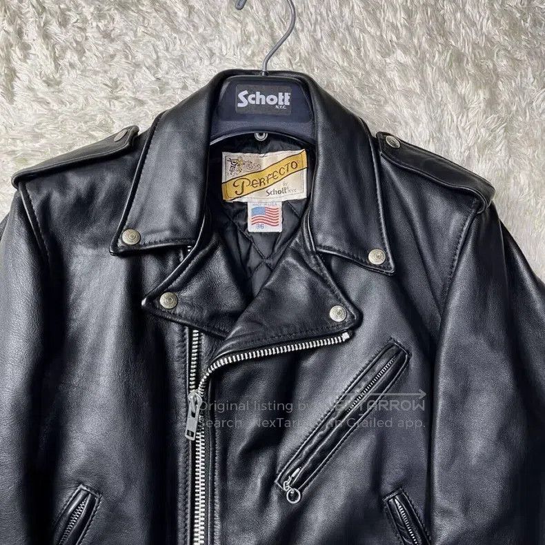 Schott Schott 618 cable-stayed leather jacket Size US S / EU 44-46 / 1 - 3 Thumbnail