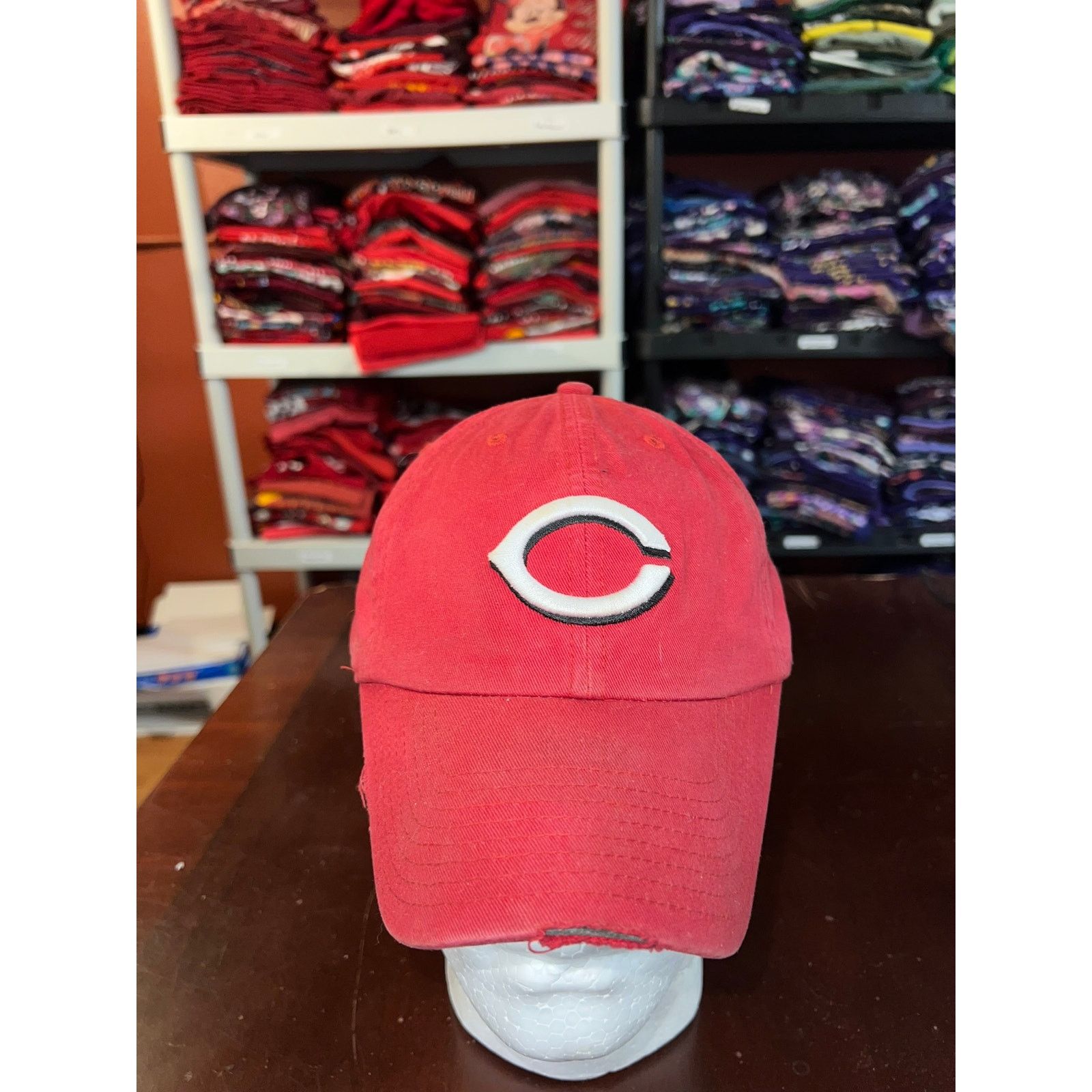 47 Brand Cincinnati Reds Hat 47 Brand MLB Baseball Red Torn Worn Cap Size ONE SIZE - 1 Thumbnail