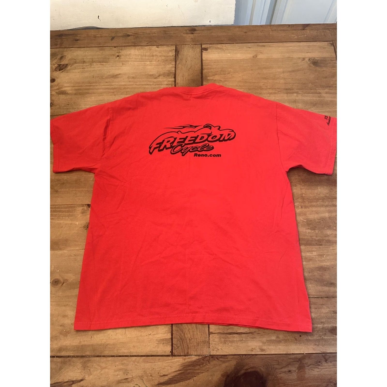 Vintage Freedom T-Shirt Red Motorcycle Biker 35th Anniversary Mens L Red USA 35th Anniversary Shirt Size US L / EU 52-54 / 3 - 5 Thumbnail