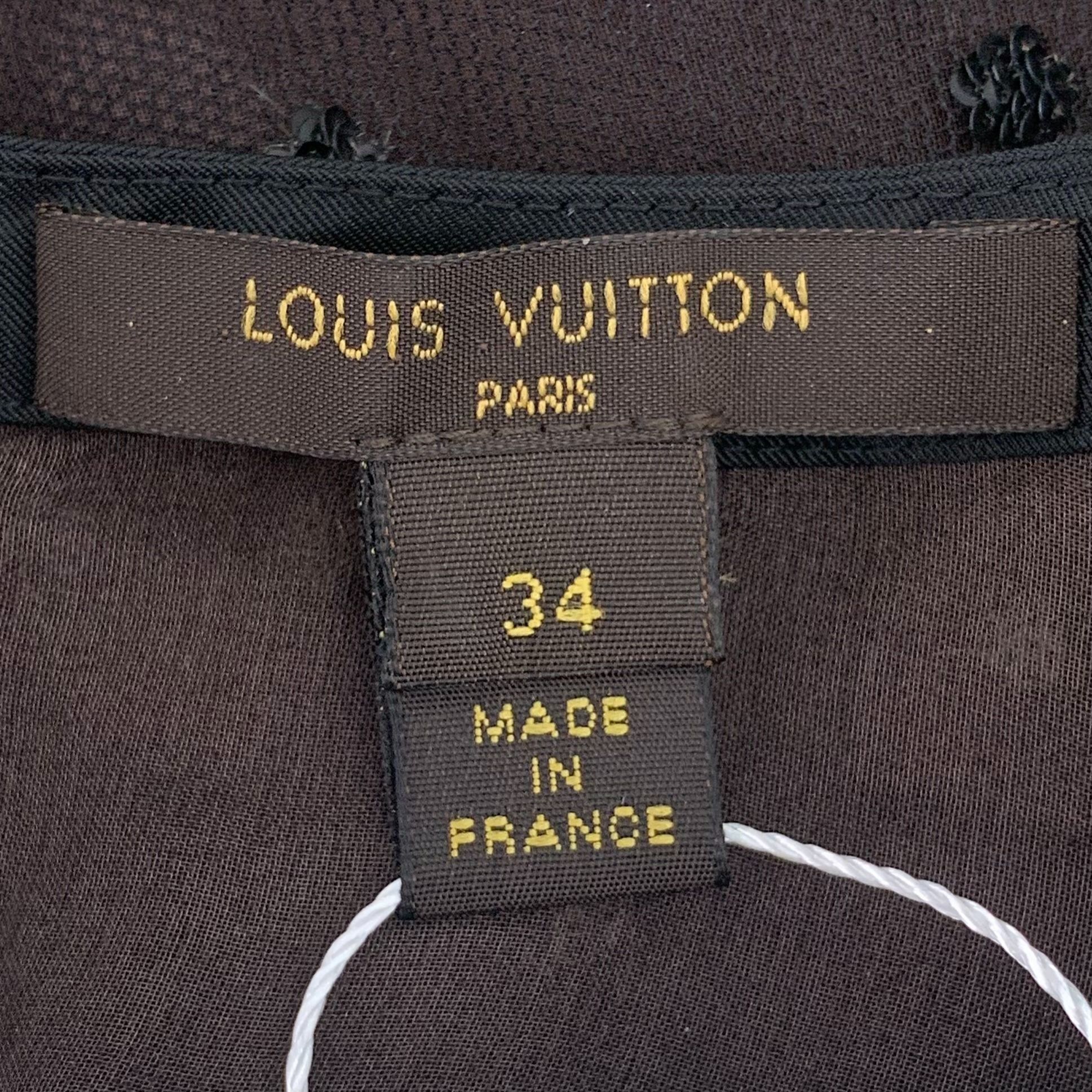 Louis Vuitton Louis Vuitton Black Sheer Polka Dot Blouse Womens Size 34 Ma Size XXS / US 00 / IT 34 - 5 Thumbnail