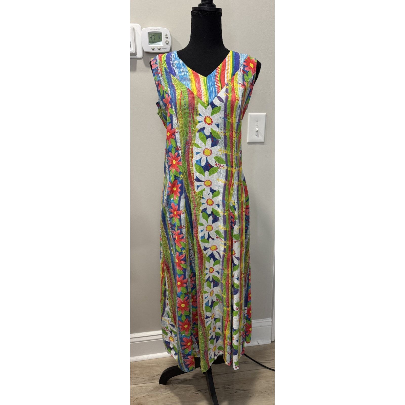 Jam's World Vintage Floral Maxi Dress Colorful Tropical Med