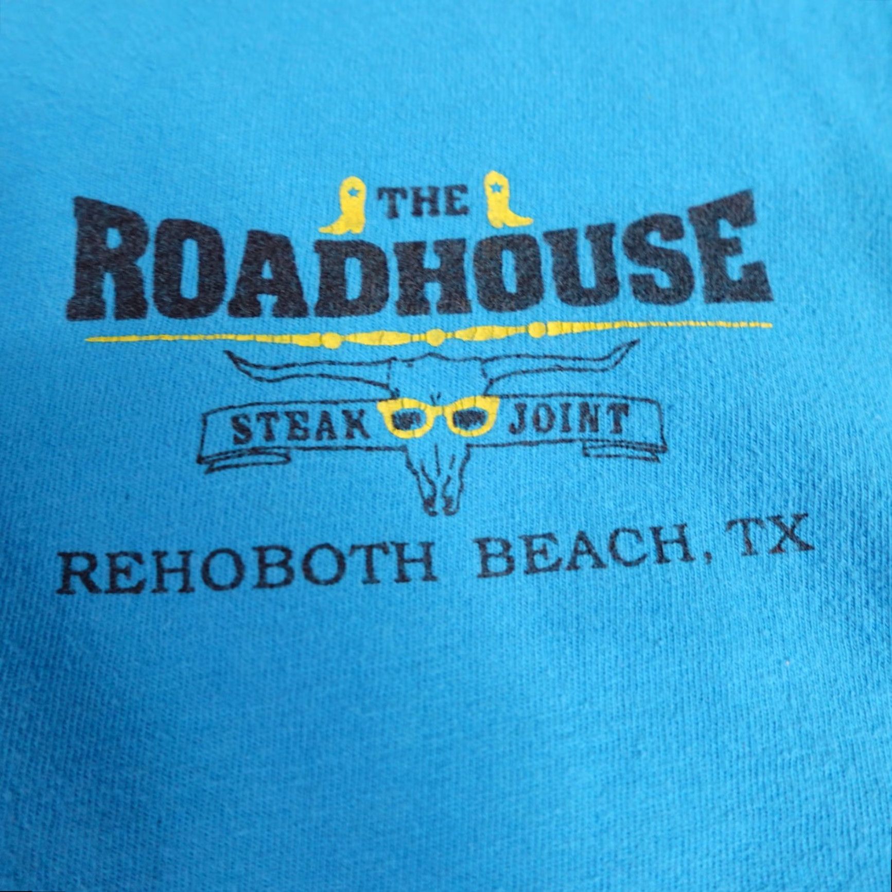 Vintage VINTAGE Roadhouse Steak Joint Shirt Medium Blue Mens T-Shirt Crew Neck Cotton Size US M / EU 48-50 / 2 - 7 Thumbnail