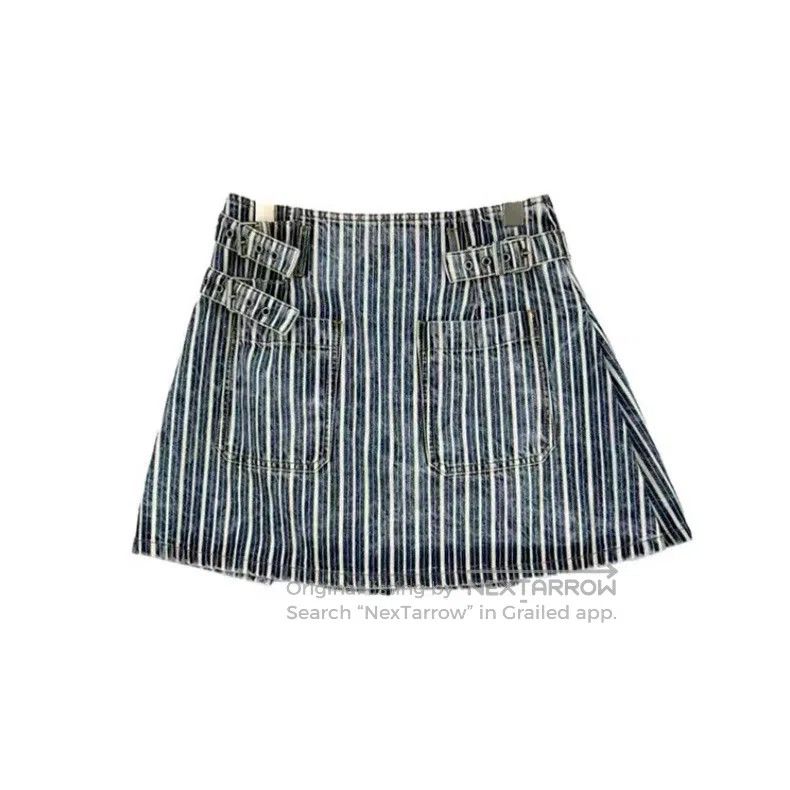 Dior Dior Blue and white striped classic double-button denim sk Size 42" / US 20 - 2 Thumbnail