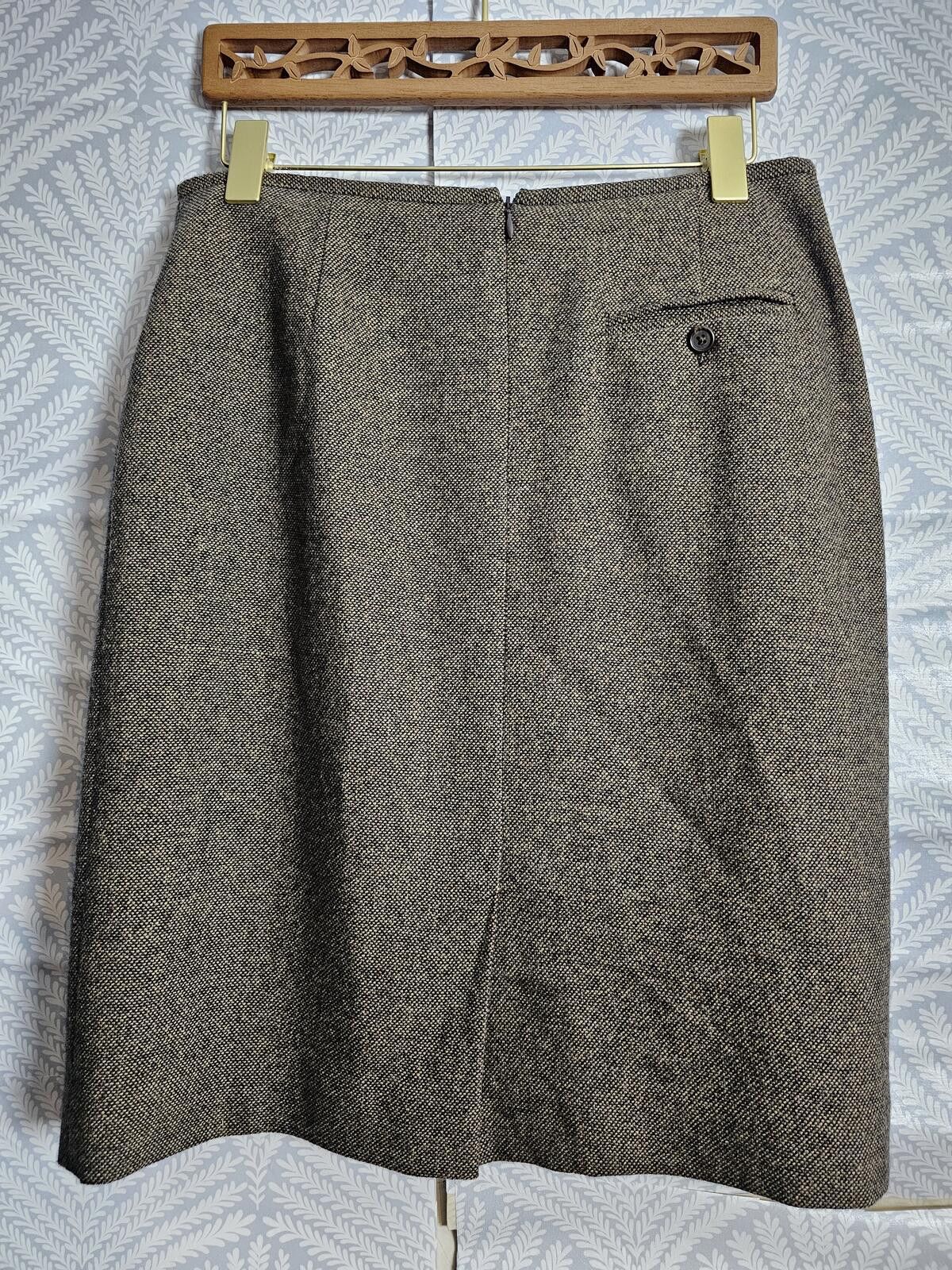 Lauren Ralph Lauren Ralph Lauren Skirt Brown Womens Size 12 Wool Tweed Size XL / US 12-14 / IT 48-50 - 4 Thumbnail
