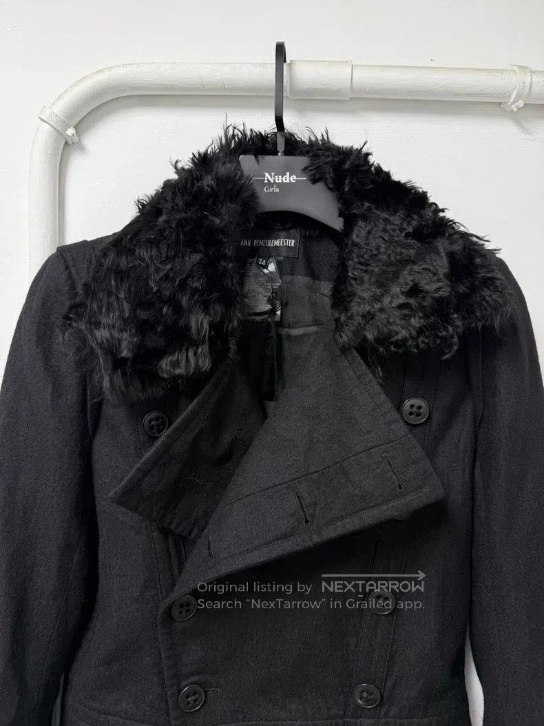 Ann Demeulemeester Ann Demeulemeester Fur Collar Double-Breasted Jacket Size XXS / US 00 / IT 34 - 2 Thumbnail