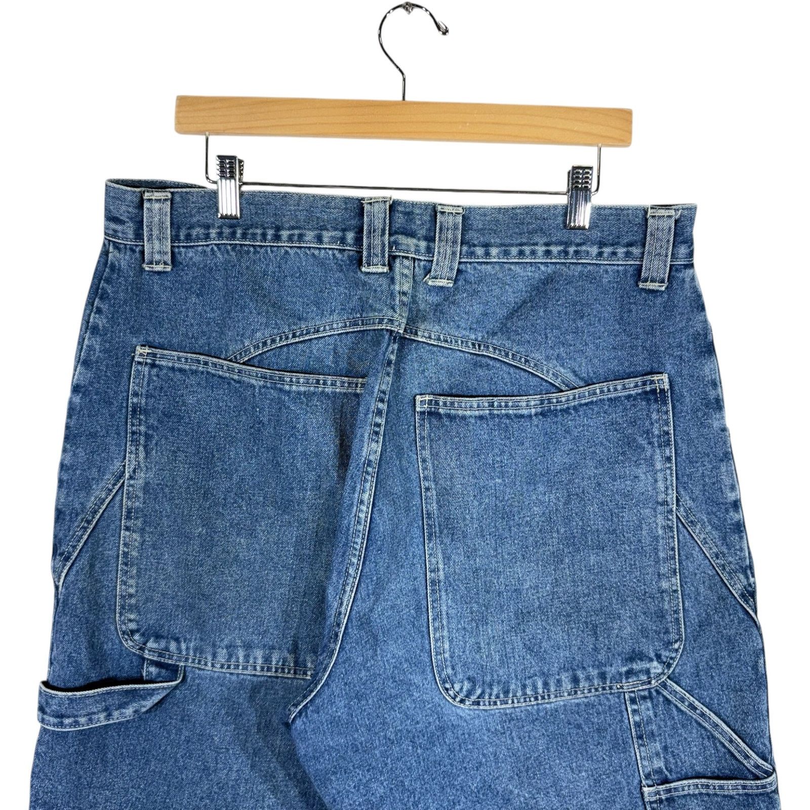 Route 66 Vintage Route 66 Denim Carpenter Shorts 36 x 12 Size US 36 / EU 52 - 6 Thumbnail