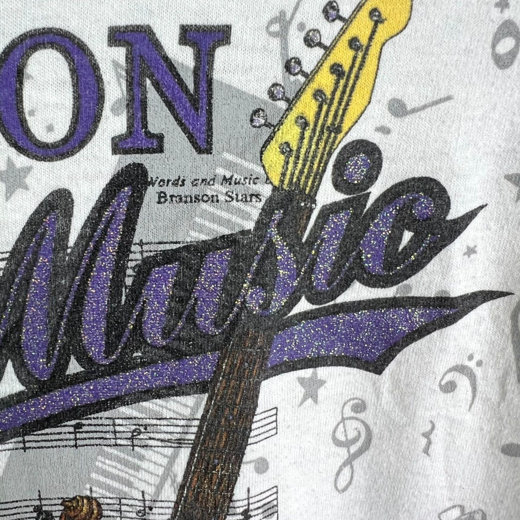Fruit Of The Loom VINTAGE Country Music Missouri Branson T Shirt XL 90s AOP Gibson Guitar Martin Size US XL / EU 56 / 4 - 6 Thumbnail