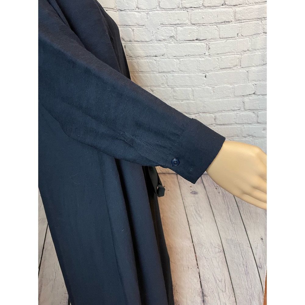 Zara Zara Blue Shirt Dress With Black Tie Belt Size L Size L / US 10 / IT 46 - 3 Thumbnail