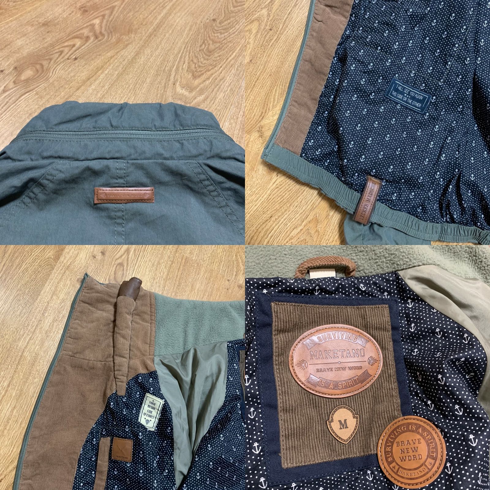 Vintage Naketano Womens Jacket M Khaki Windbreaker Logo All Seasons Zip Casual Jacket Womens M Khaki Size M / US 6-8 / IT 42-44 - 8 Thumbnail